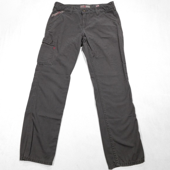 ARIAT Women's Size 31R Gray Cordura Blend FR Mid Rise Straight Cargo Work Pants - Picture 2 of 7